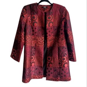 LIOR PARIS Size. Small Vida Open-Front Long Blazer Jacket with Pockets